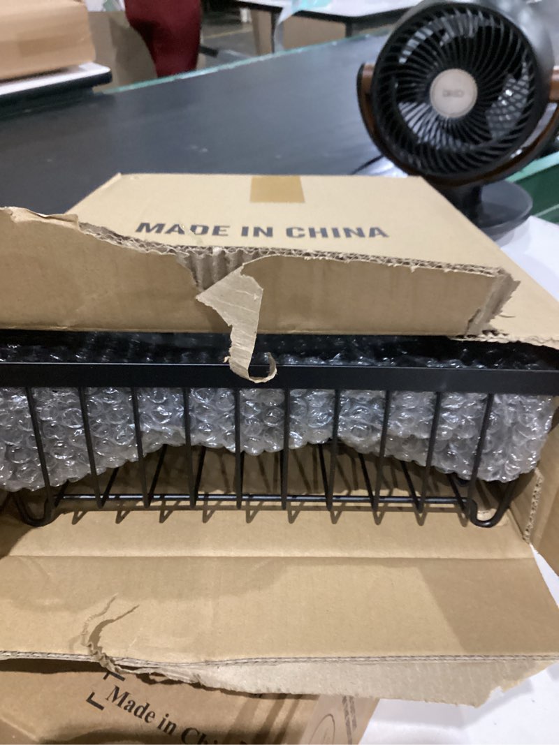 Condition photo showing Good Condition for Kmiectse Dish Drying Rack - Space-Saving Small Dish Rack for Kitchen Counter, Rust-Resistant Kitchen Drying Rack, Compact Dish Drainer Organizer with Utensil Holder for Home Kitchen, Black