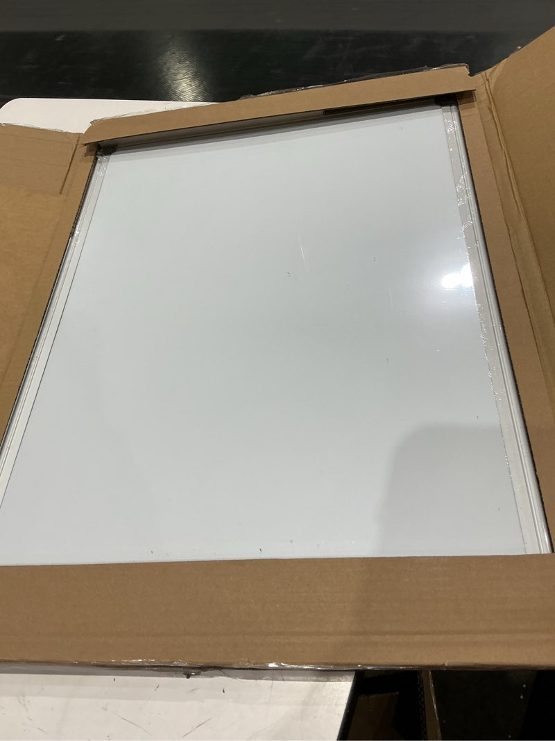 Condition photo showing Good Condition for vusign 24" x 18" magnetic whiteboard for wall, dry erase board with silver frame, hanging white board for office, home, school - includes 1 eraser, 2 multicolor markers & 4 magnets 24"w x 18"h
