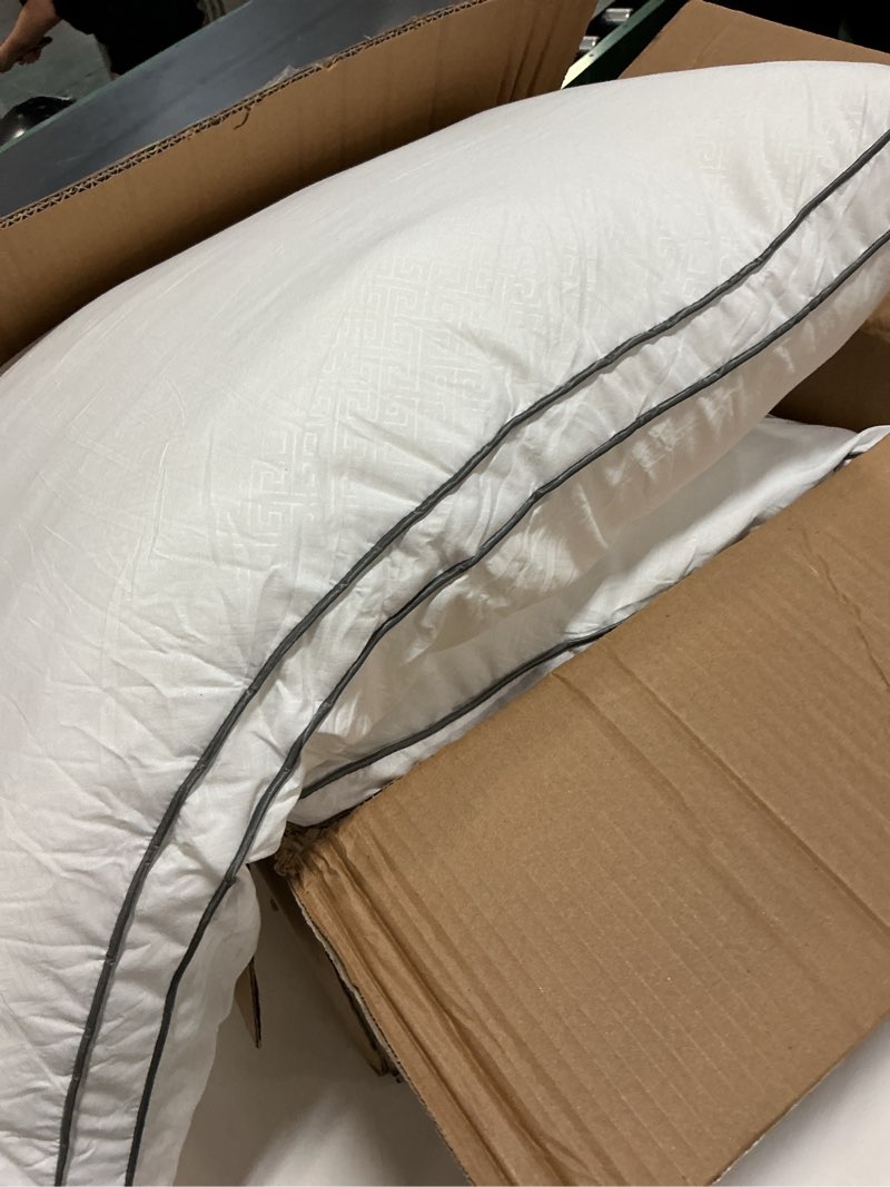 Condition photo showing Good Condition for utopia bedding down alternative bed pillows for sleeping queen size (white), set of 2, soft & fluffy pillow with cooling, hotel quality, gusseted pillow for back, stomach or side sleepers white queen (pack of 2)
