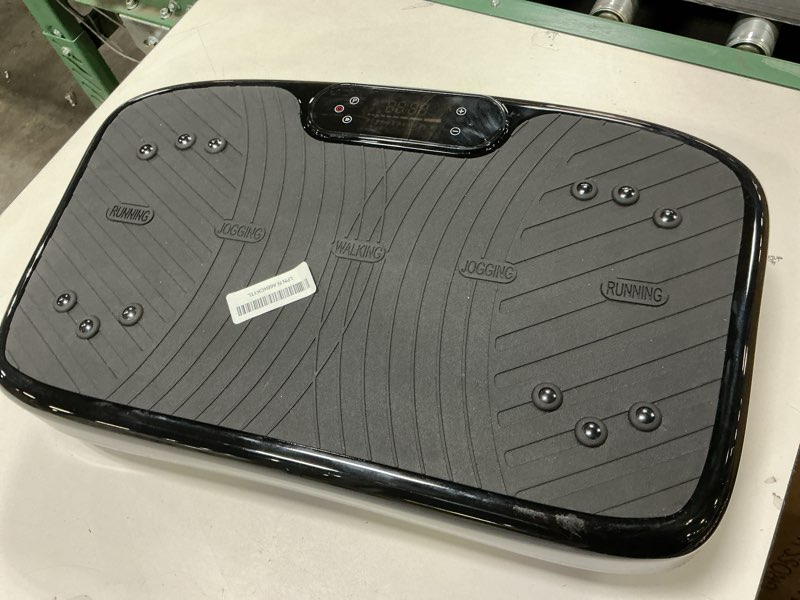 Condition photo showing Good Condition for Vibration Plate Exercise Machine, Vibrating Plate Platform for Lymphatic Drainage with 200 Adjustable Speeds, Power Vibration Plate for Weight Loss & Fitness, Supports Weight 450 Lbs Jet Black