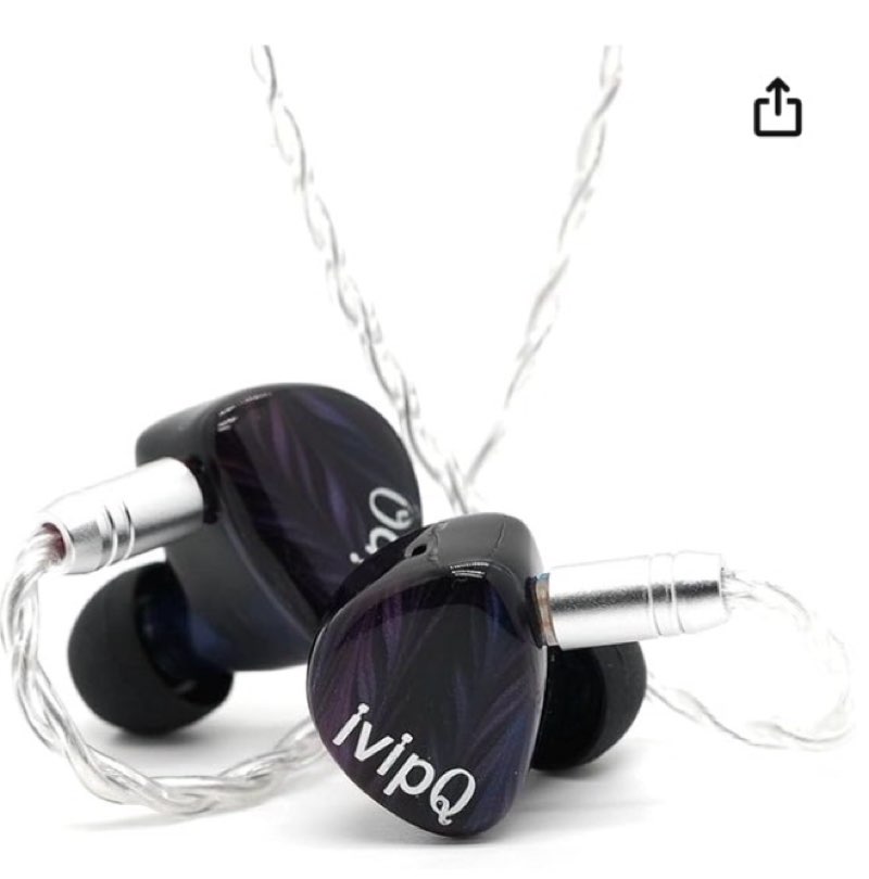 ivipQ-1DD 10mm Single Dynamic Driver Gaming IEM, Featuring 3.5mm Stereo Plug and Detachable Micropho