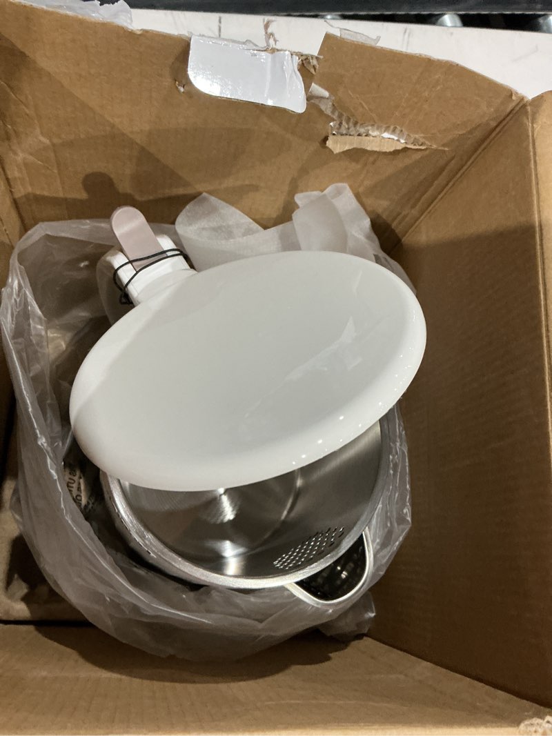 Condition photo showing Good Condition for cuisinart soho 1-liter double wall electric hot water kettle, tea kettle with stainless steel interior, one touch operation to boil water for tea, hot cocoa, or instant oatmeal, ck-10tr, truffle truffle 1.1 quarts
