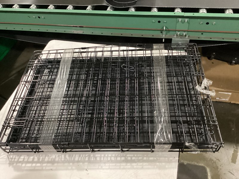 Condition photo showing Good Condition for midwest homes for pets 30-inch icrate for medium breeds, 21-40 lbs, single door folding dog crate with divider panel, leak-proof tray & secure latch, portable, durable & easy to assemble 30.7"l x 19.3"w x 21.5"h single door