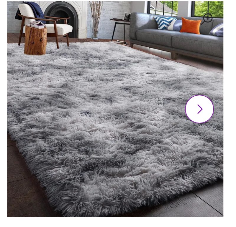 Antonije Tie Dye Shag Area Rug in Gray ( 8” x 10” in)