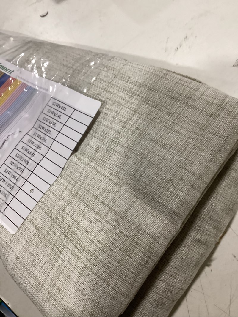 Condition photo showing Good Condition for bgment 96 inches long linen semi sheer curtains for living room 2 panel set, light filtering drapes natural textured with rod pocket back tab for farmhouse bedroom, each panel 52 inch wide 52"w x 96"l (pack of 2) linen
