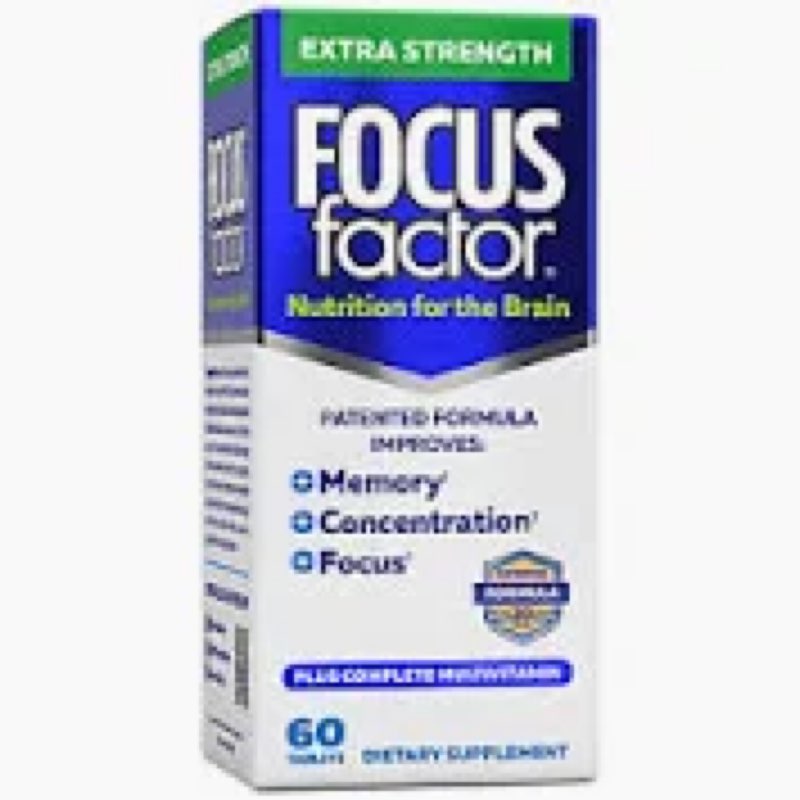 (EXP/03/2028)Focus Factor Extra Strength Tablets for Brain Health, 60 Ea, 60Count