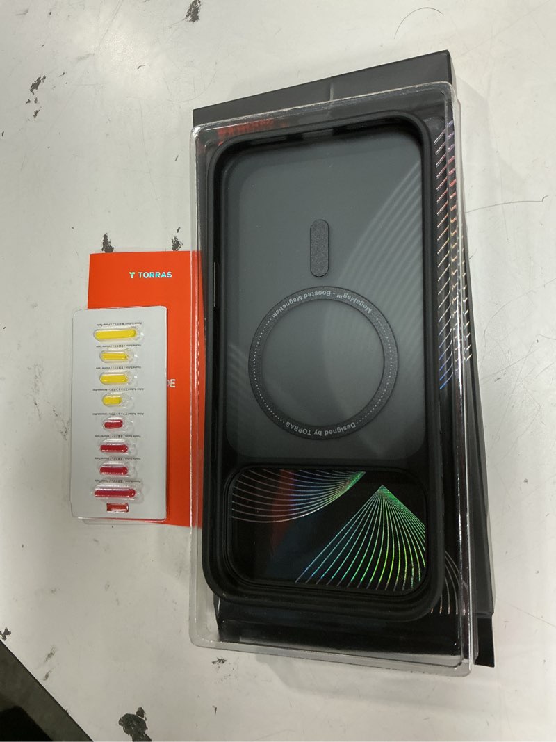 Condition photo showing Good Condition for torras stronger magnetic & shockproof for iphone 17 pro max case, fit for magsafe, military grade drop protection, camera control, diy button, slim for iphone 17 pro max case translucent matte black