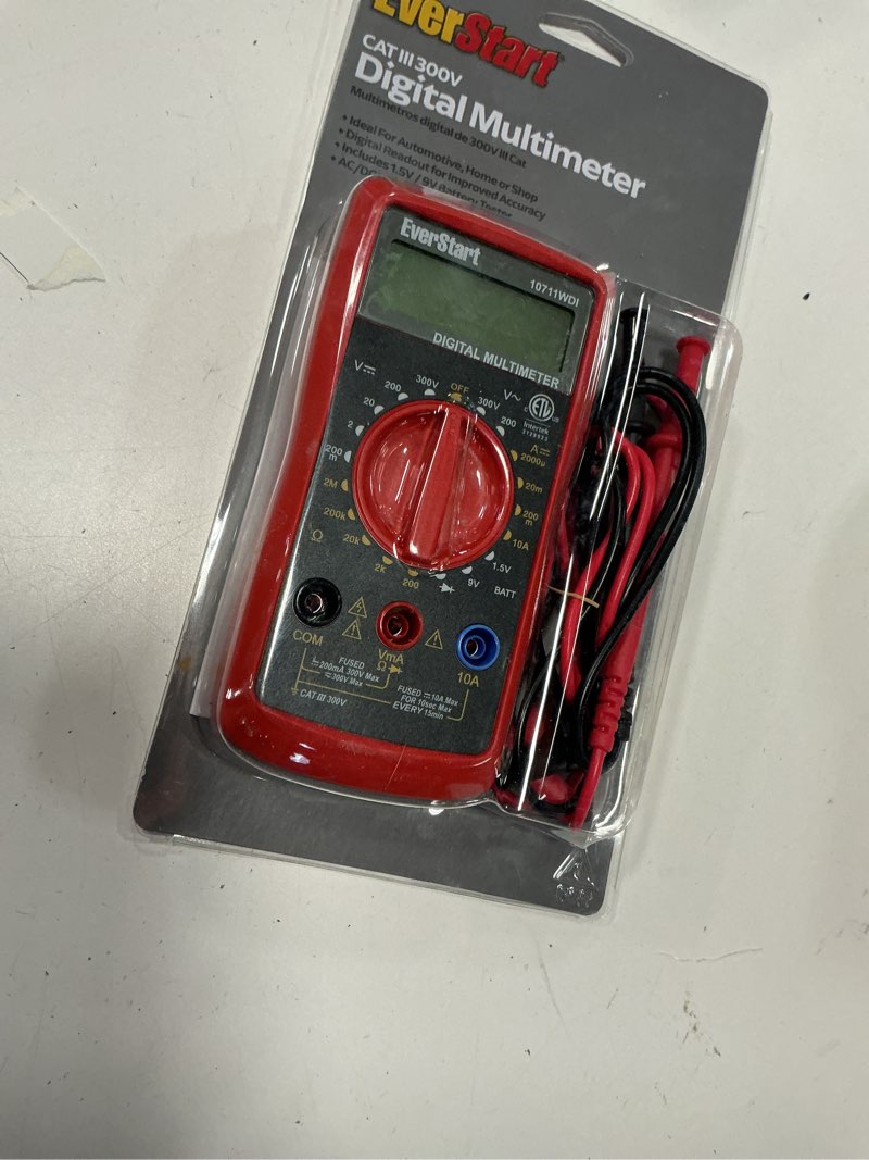 Condition photo showing Good Condition for everstart automotive 300 volt digital lcd multimeter, 10711wdi, new, 11 inch