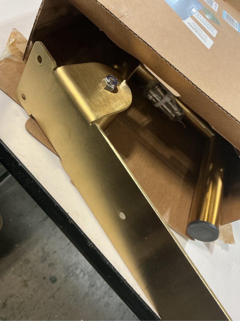 Condition photo showing Good Condition for Toilet Grab Bar 22.4 Inch Gold, Munzong Anti-Slip Handicap Grab Bars with Paper Holder, Flip-Up Bathroom Safety Rails, Stainless Steel Knurled Support handrails for Seniors Elderly Disabled Pregnant 24 Inch Gold