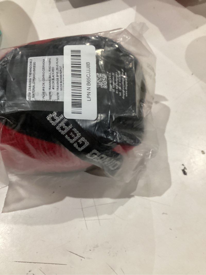 Condition photo showing Good Condition for Dingo Gear Dog Tug Toy for Strong Dog, Bite Training, IGP, Fun, French Linen Ball 6" Red S02781 red ball