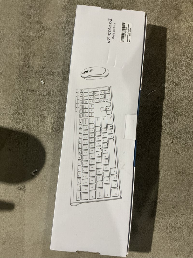 Condition photo showing Good Condition for Rechargeable Wireless Keyboard and Mouse Combo, Vssoplor 2.4GHz Ultra Quiet & Slim Full Size Keyboard with 3-Level DPI Mouse for Windows PC Laptop, Black and Wine Red