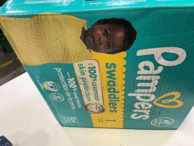 Condition photo showing New/Like New for Pampers Swaddlers Diapers, Size 1 (8-14 lbs), 164 Count, Absorbent, Keeps Baby Dry and Comfortable, Skin Safe Disposable Baby Diaper Size 1 164