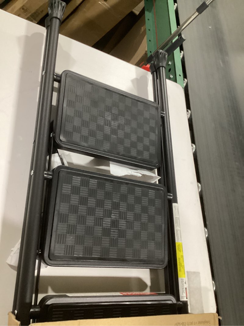 Condition photo showing Good Condition for HBTower 3 Step Ladder, 3 Step Stool for Adults, 3 Step Ladder Folding Step Stool with Cushioned Handle Step Ladder with Wide Pedal Ergonomic Design,Black 3-Step