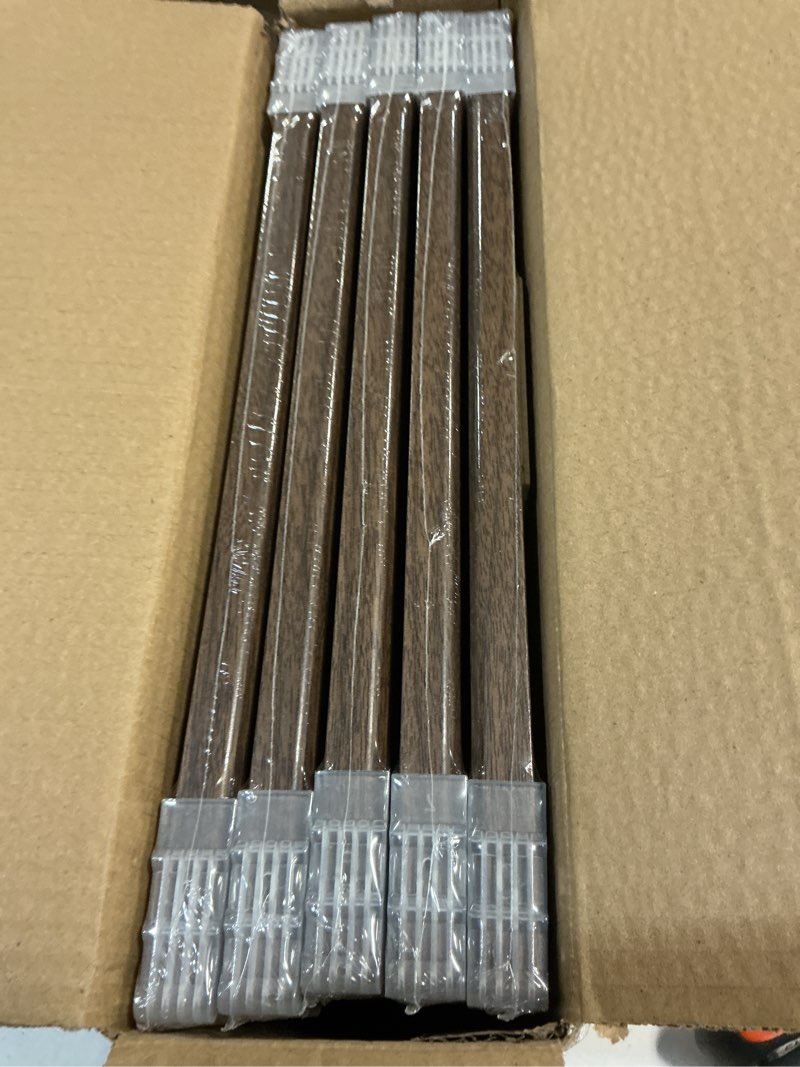 Condition photo showing New/Like New for ktkde 12x12 picture frame set of 5, wooden frames walnut, wall hanging display, best square photo frame studio gallery for photos, posters & art prints
