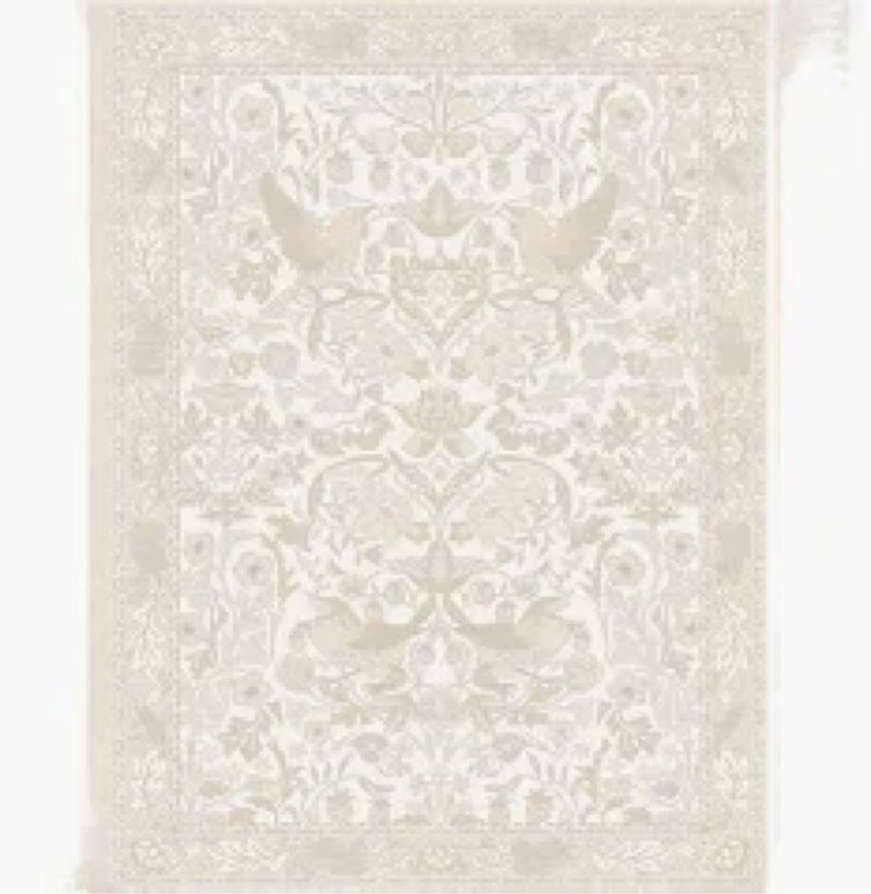 Bedroom 6x9 Area Rugs, Washable Soft Floral Living Room Rug Non-Shedding, Neutral Traditional Non Sl