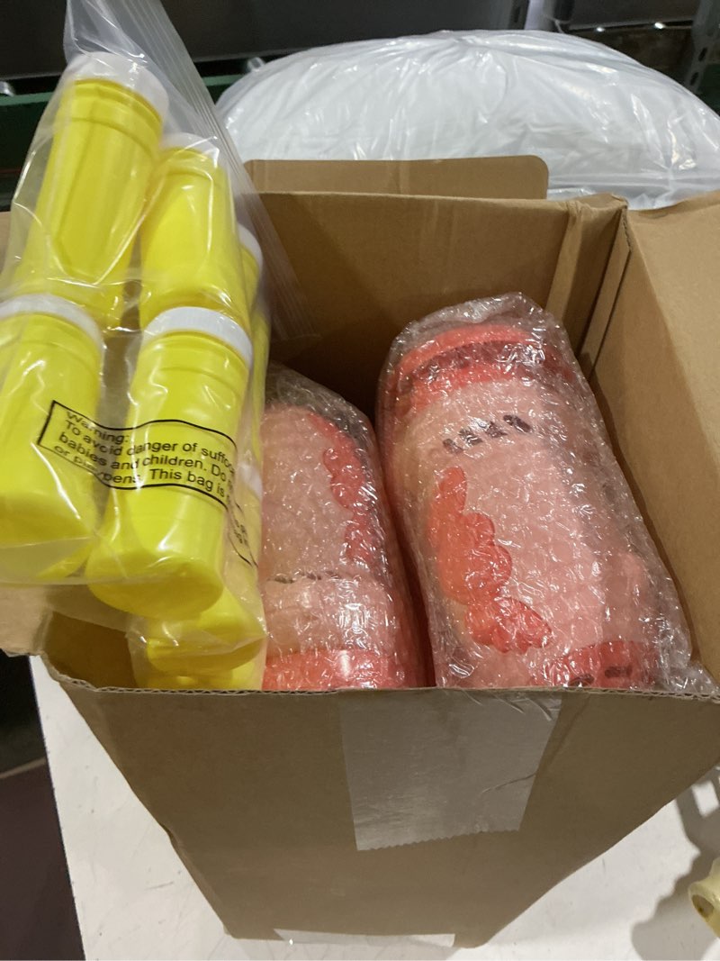Condition photo showing Good Condition for 8 pack wedding bubble guns 32 holes with light, bottles solution, romantic bubble maker for outdoor ceremony, wedding party favors, photo props, reception entertainment (pink) 8 pink