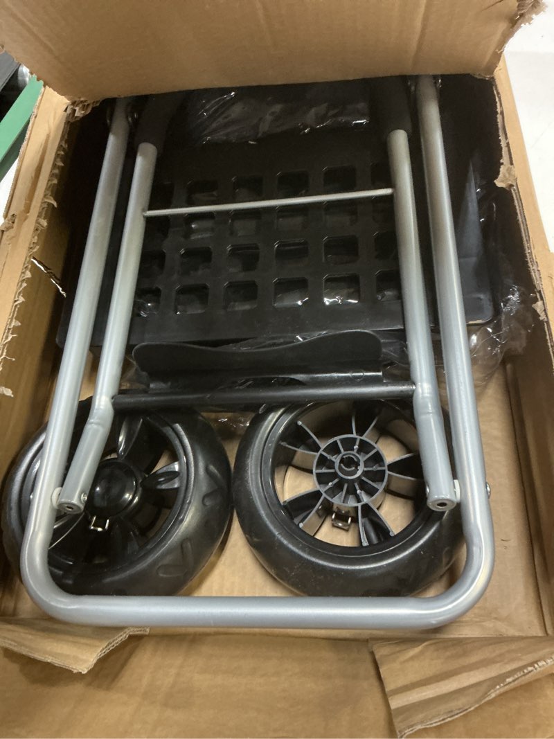 Condition photo showing Good Condition for dbest products Trolley Dolly Black Foldable Shopping cart for Groceries with Wheels and Removable Bag and Rolling Personal Handtruck Standard Cart Black