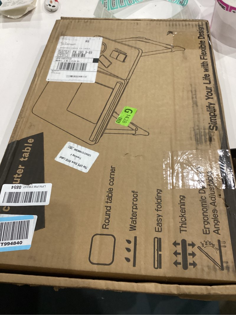 Condition photo showing Good Condition for Adjustable Laptop Desk for Bed,Bed Table for Laptops,Laptop Stand for Beds,Lap Desk Foldable Bed Desk for Laptops and Writing,Portable Beds Tray Table with Cup Holder