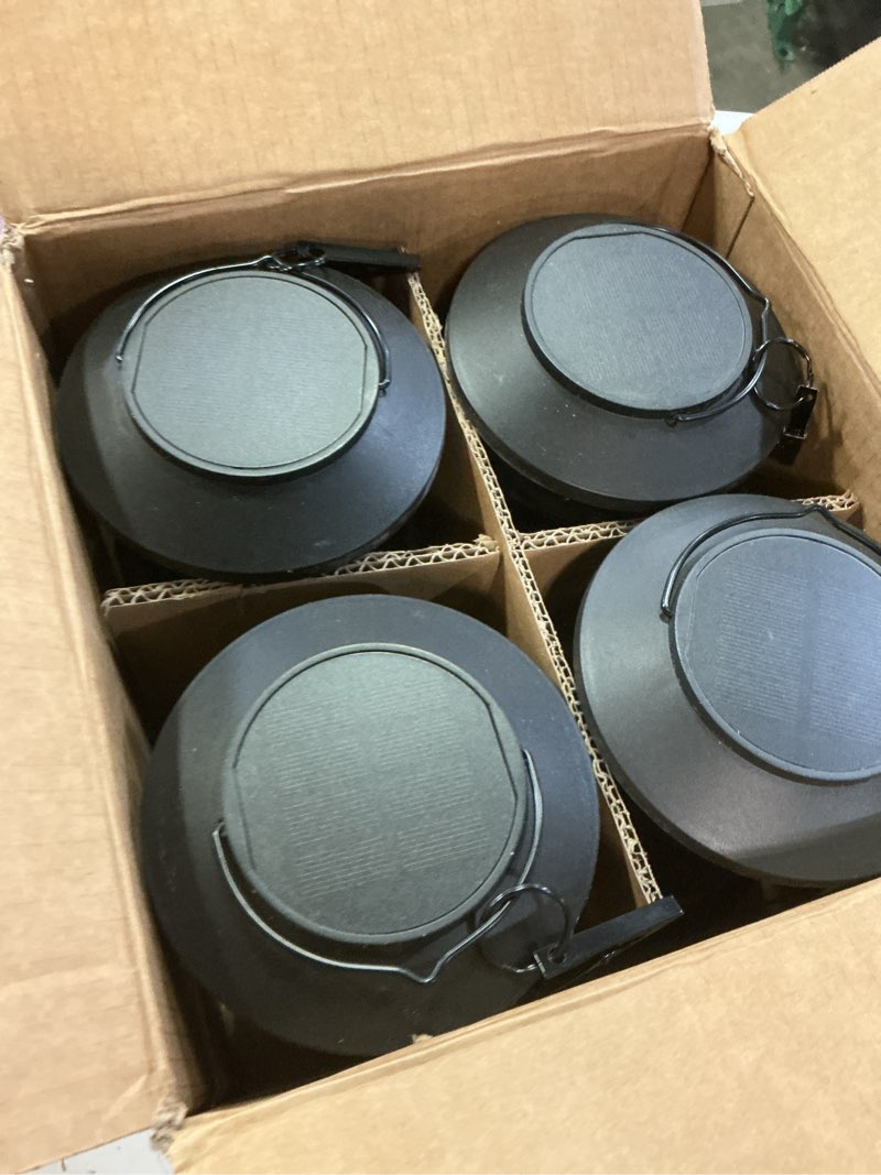 Condition photo showing Good Condition for solar lanterns outdoor waterproof: 4 pack hanging solar lights for outside patio porch garden tabletop decor - bright led warm white solar powered lighting - unique gardening lovers mom gifts