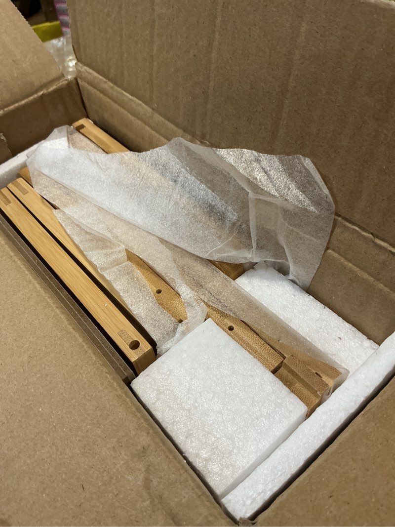 Condition photo showing Good Condition for extra large bamboo bread box for kitchen countertop, dual-layer breadbox provides double the bread storage space, holds multiple loaves, durable & beautiful with frosted acrylic panels