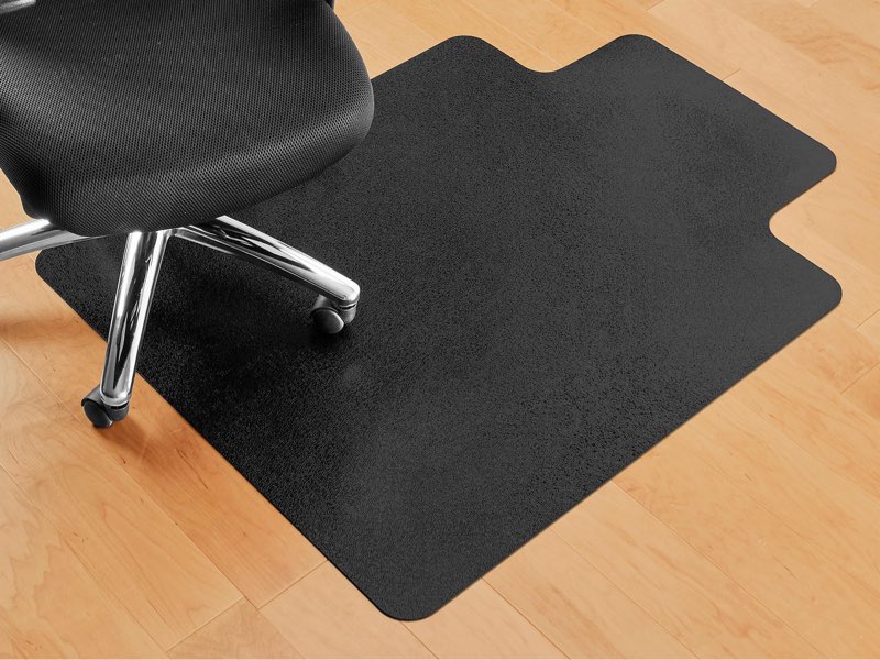 hard surface chair mat with lip - 36 x 48", black