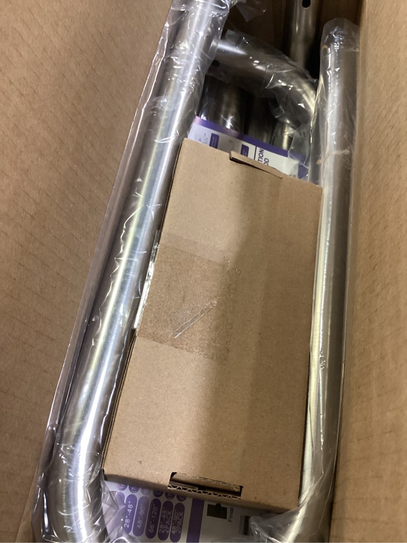 Condition photo showing New/Like New for tvwoo nickel wrap around curtain rods 2pack:blackout adjustable window curtain rod,room darkening heavy duty curved french metal single drapery rods for bedroom kitchen easy install,nickel 28-48 inch 28-48" ( 2pack ) brushed nickel