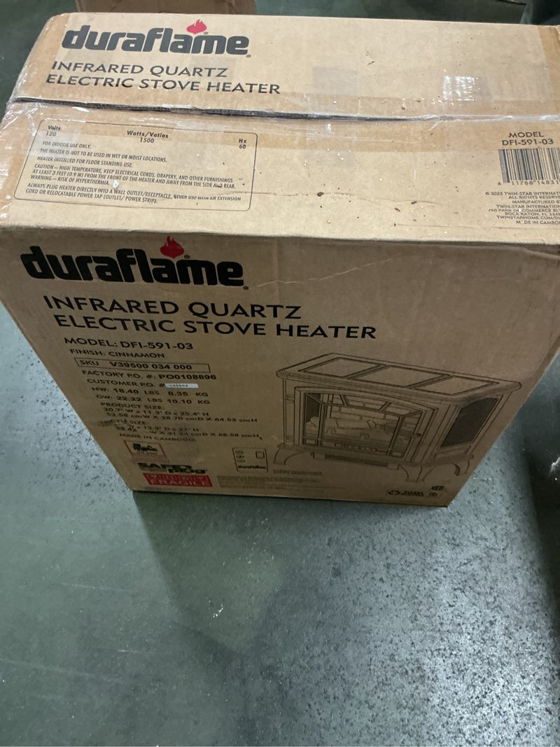 Condition photo showing New/Like New for duraflame Infrared Quartz Electric Stove Heater - DFI-591-03 - Cinnamon