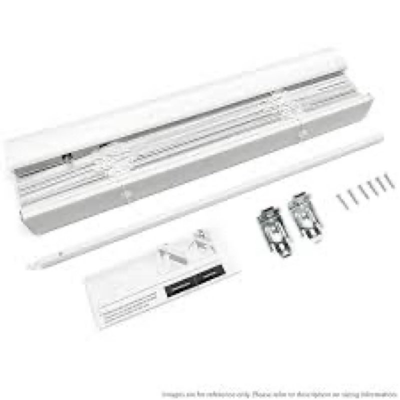 calyx interiors cordless white 1” light filtering mini blinds 32.5"w x 48"h window blinds for home, vinyl horizontal blinds for indoor windows