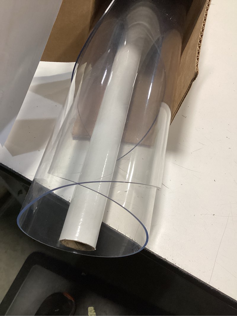 Condition photo showing Good Condition for Round Clear Table Protector 47 Inch 2mm Thick, Clear Round Table Cover Protector, Round Plastic Table Cover, Vinyl Circle Table Top Protector for Dining Room Table, Coffee Table Clear 2mm 47" (Round)