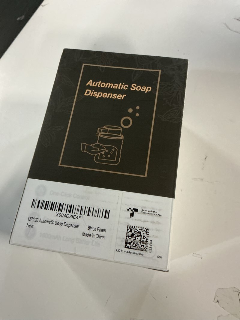 Condition photo showing New/Like New for Automatic Soap Dispenser Foaming Touchless: 9oz Plastic Black - Rechargeable Electric Smart Auto Foam Soap Dispenser - Bathroom Kitchen Hand Dish Lotion Black Foam