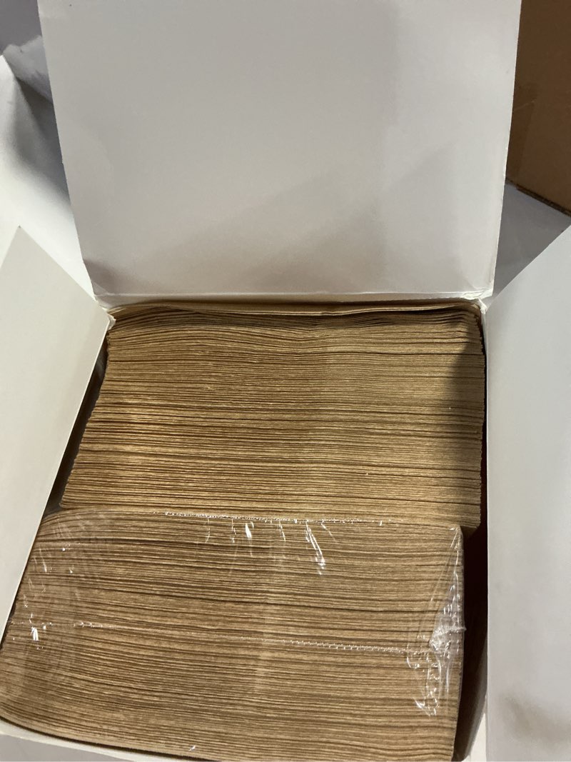 Condition photo showing As Is for bykitchen 200pcs unbleached pour over coffee filter square, natural pre-folded paper coffee filters disposable for pour-over coffee maker drippers and more