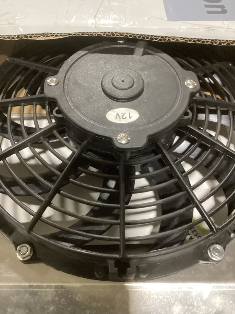 Condition photo showing New/Like New for 12" inch Slim Fan Pull Electric Radiator Cooling Fans 12V Mount Kit Unversal Black Black 12 Inch