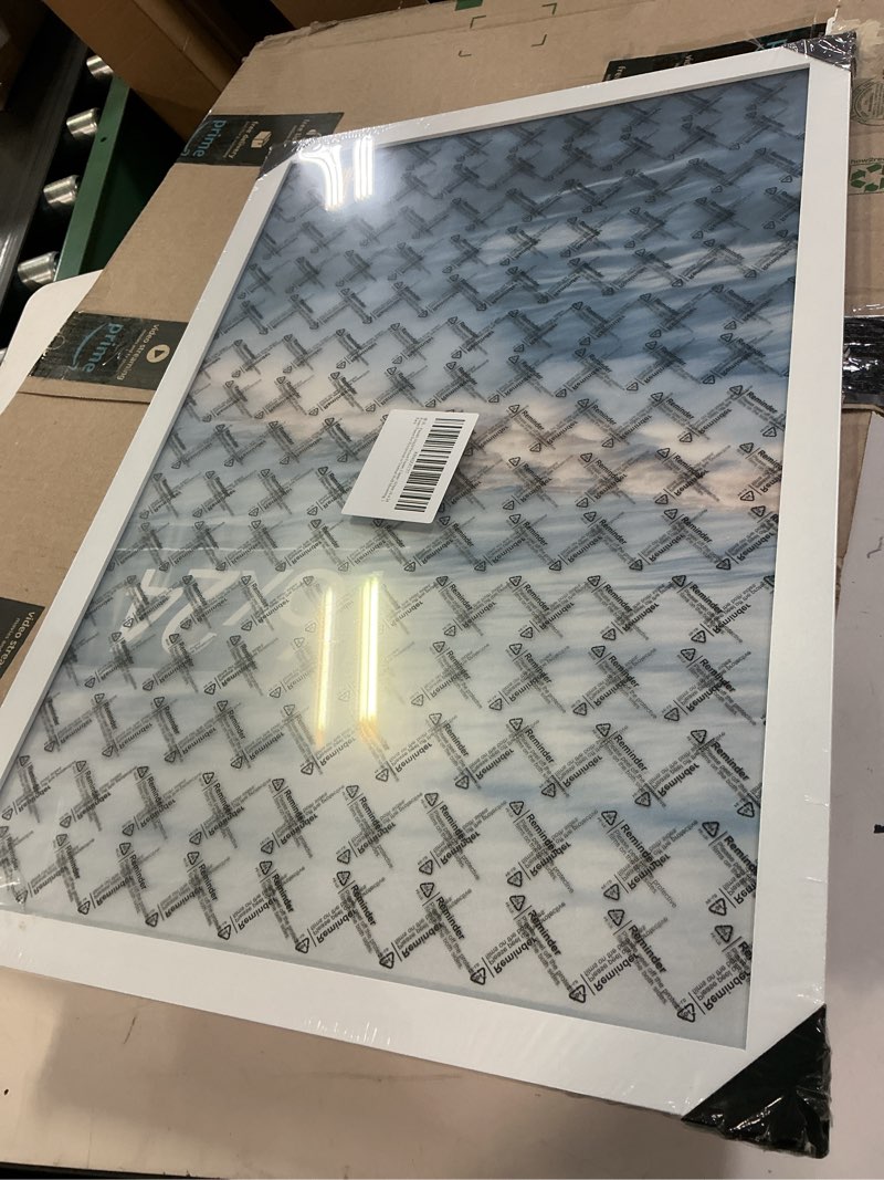 Condition photo showing Good Condition for 16x24 picture frame, classic white 16 x 24 poster frame for horizontal or vertical wall mounting, 1 pack white 16x24
