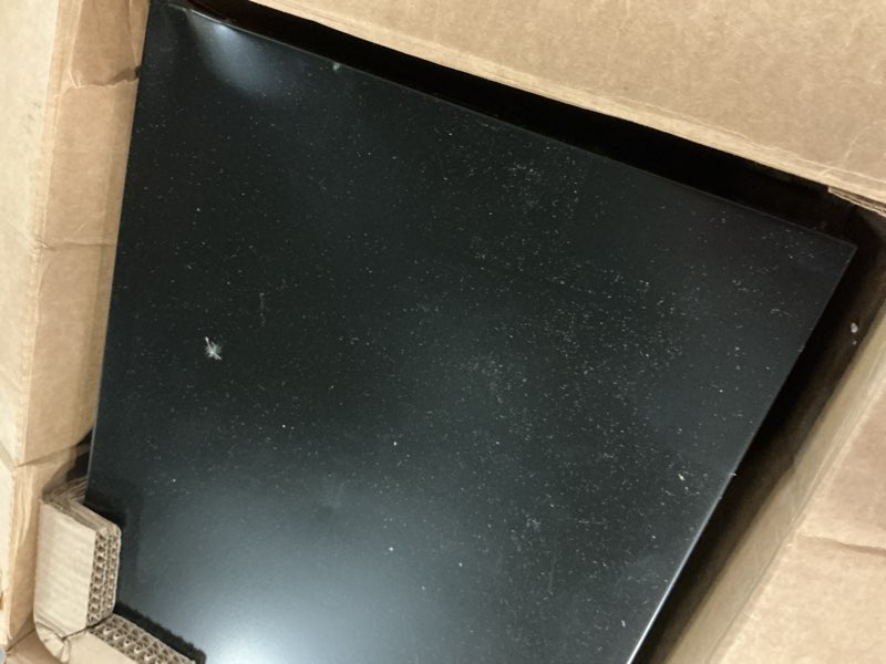 Condition photo showing As Is for space solutions 3 drawer letter width vertical file cabinet with pencil drawer, black