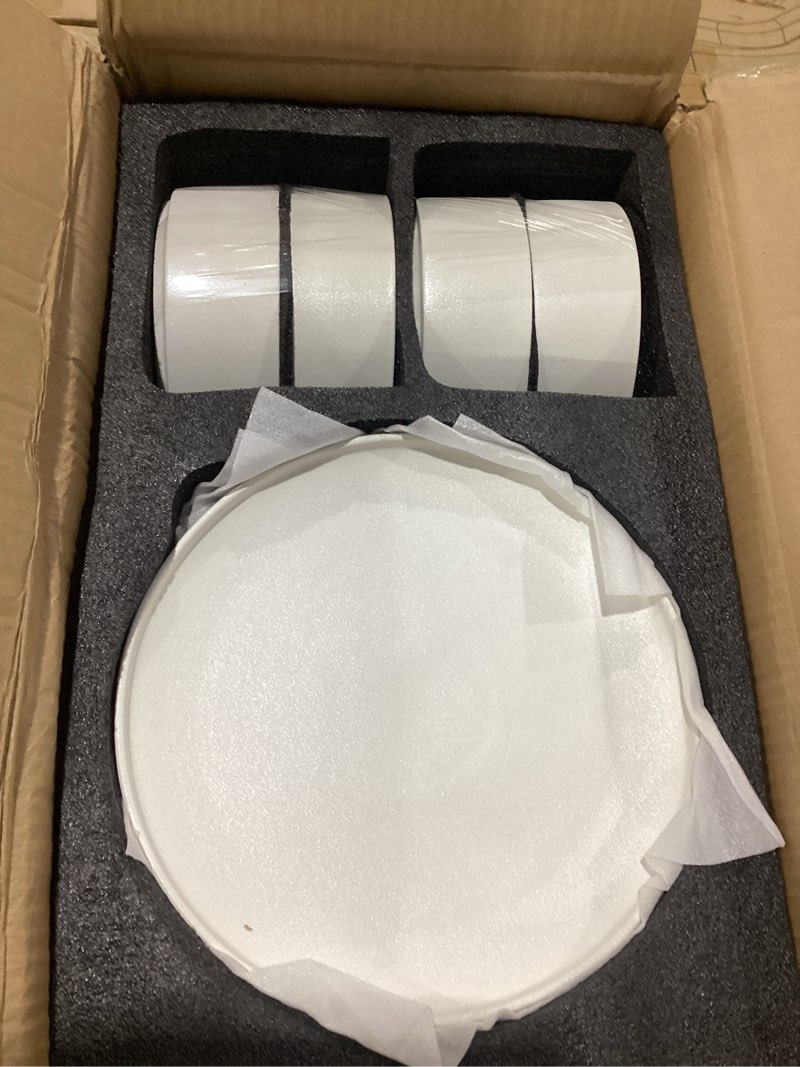 Condition photo showing Good Condition for gzg classic series - plates and bowls set for 8, 24 piece stoneware dinnerware sets, microwave and dishwasher safe lead-free handcrafted ceramic dishes set - ivory white ivory white set(24pcs)