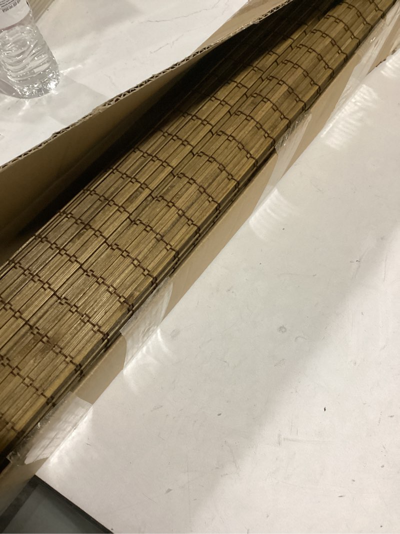 UNISHADES Cordless Bamboo Roman Shades for Windows, Blinds Size (31 1/2" W × 64" H) Colour (Highfiel