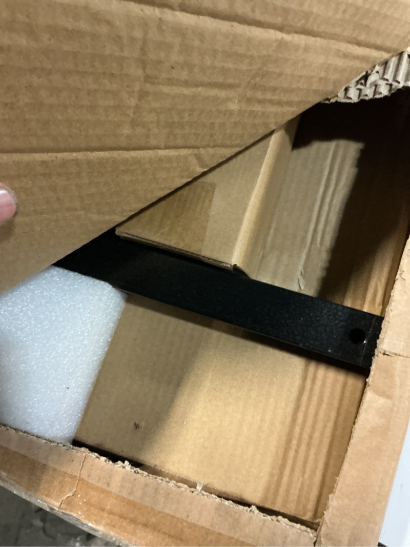 Condition photo showing Good Condition for Drive Medical Overbed Table with Wheels - Secure Height Adjustment for Comfort - Non Tilt Surface - Smooth Rolling Design - Home & Hospital Use - Woodgrain Laminate Top - Silver Vein Silver Vein Table