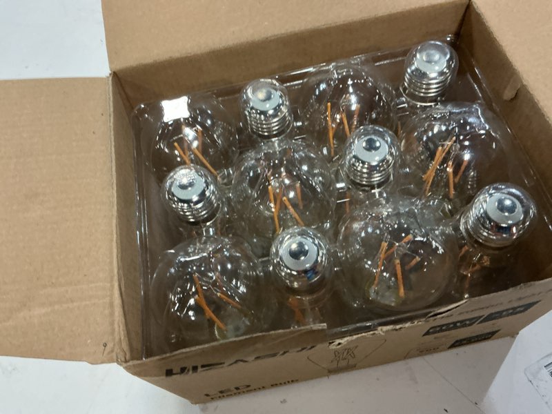 Condition photo showing Good Condition for hizashi vintage led edison bulb dimmable, 6w equivalent 60w, 2700k warm white, e26 base led light bulbs, 700lm, high cri 95+ eye protection, clear glass, pack of 12 warm white 2700k 12 pack