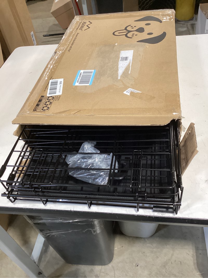 Condition photo showing New/Like New for midwest homes for pets 22-inch icrate for extra-small breeds, up to 15 lbs, single door folding dog crate with divider panel, leak-proof tray & secure latch, portable, durable & easy to assemble 23.0"l x 14.0"w x 16.2"h single door