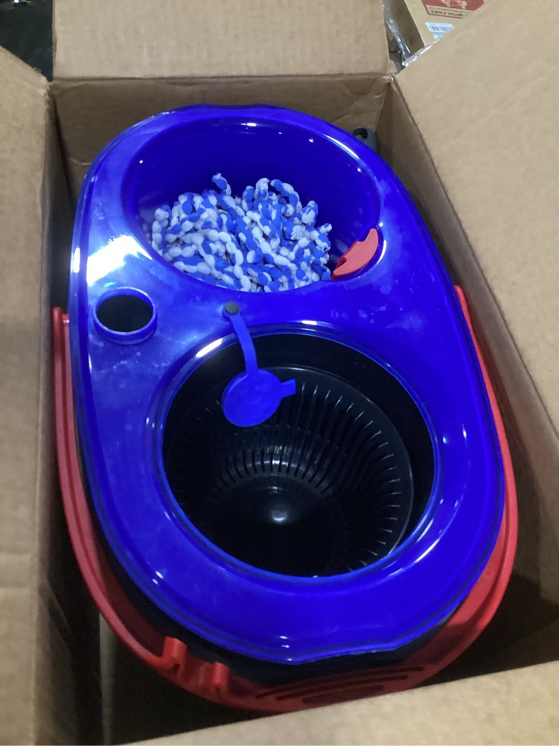 Condition photo showing Good Condition for o-cedar rinseclean spin mop & bucket system | clean with water | removes 99% of bacteria plastic rinseclean spin mop & bucket cleaning system
