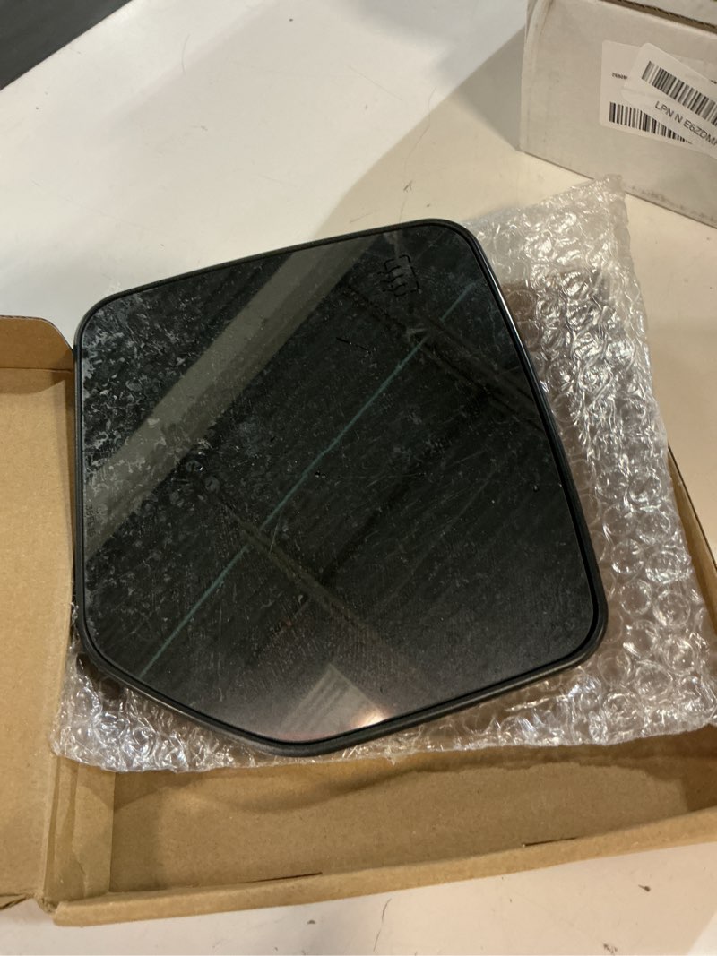 Condition photo showing New/Like New for driver side mirror replacement for jeep compass patriot 2007 2008 2009 2010 2011 2012 2013 2014 2015 2016 2017, power heated left exterior side rearview mirrors glass, with backing plate left (driver side)