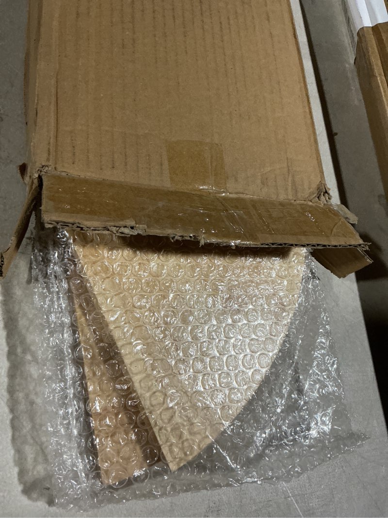 Condition photo showing As Is for Corner Bathroom Counter Organizer, 3-Tier Bathroom Corner Shelf with Solid Wood Shelves & Sturdy Metal Frame, Waterproof Vanity Organizer for Toiletries and Cosmetics(White)