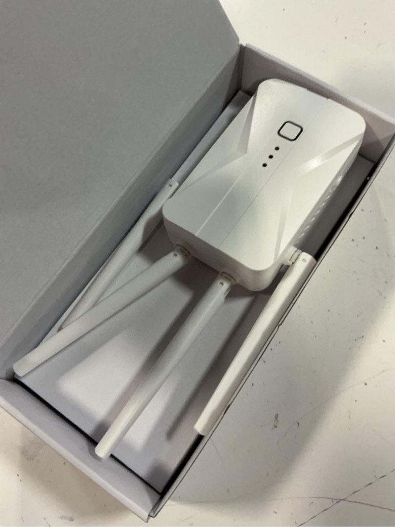 Condition photo showing New/Like New for wifi extender signal booster, 2026 wifi extender ac1200mbps dual band (5.8ghz/2.4ghz), wifi booster with ethernet port for home covers up to 10000 sq.ft, compatible with more devices white