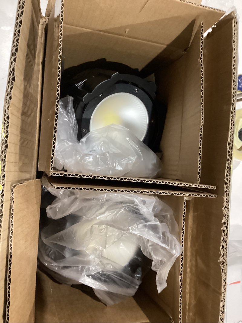 Condition photo showing New/Like New for 2Packs Spotlights COB 80W Stage Light Par Lights Party Warm&Cold White Professional DMX Spotlights Portable Metal Housing Strobe Light Bright for Church, Party, Concert, Theater, Gig Bar, Wedding 2 Packs