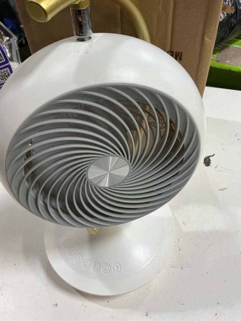 Condition photo showing Good Condition for desk fans for bedroom with light, 16 inch table air circulator fans with ring bracket, oscillating fan for whole room, 70° vertical and 100° oscillating, 3 speeds, 28db quiet, for home,office,beside