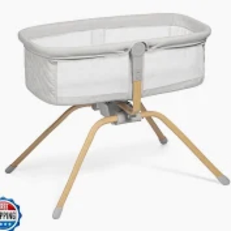 Baby Bassinet with Rocking/Gliding, Portable Bedside Sleeper for Baby with Foam Mattress, Baby Bedsi