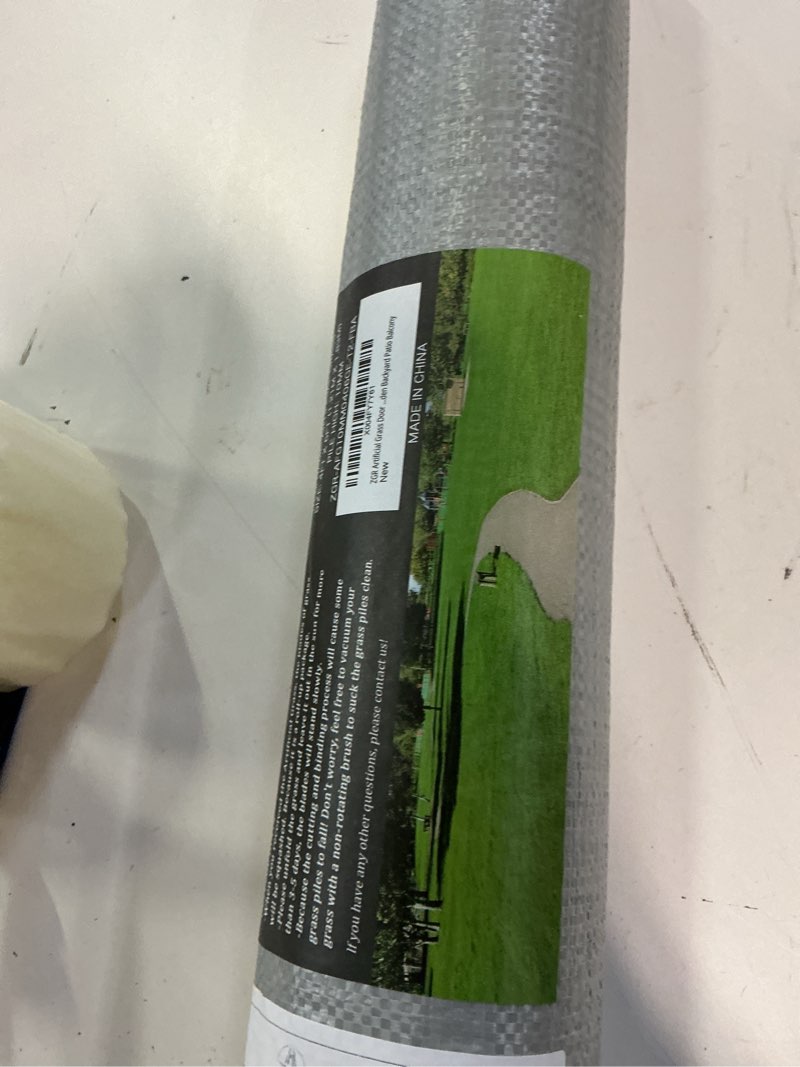 Condition photo showing New/Like New for artificial grass door mat lawn pet turf 4' x 6', synthetic faux grass carpet with drainage holes, 0.4" pile, customized fake turf rug for entryway garden backyard patio balcony 4 ft x 6 ft