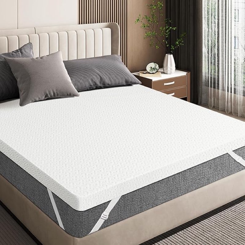 Czpalo 3 Inch Gel Memory Foam Mattress Topper Full, Cooling Mattress Topper with Removable & Washabl