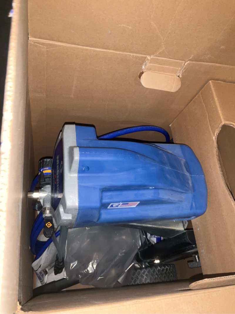 Condition photo showing As Is for graco magnum x7 electric stationary airless paint sprayer