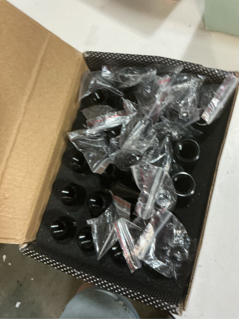 Condition photo showing Good Condition for jdmspeed new black 20pcs m12x1.5 cap spiked extended tuner 60mm aluminum wheels rims lug nuts